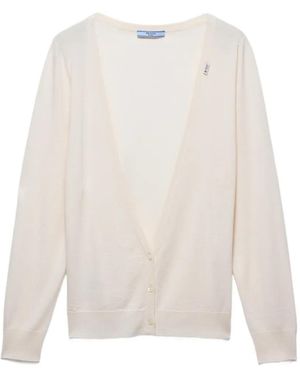 Prada Cashmere Cardigan - White
