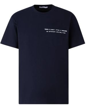 Givenchy T-Shirt En Coton À Logo Imprimé - Blue
