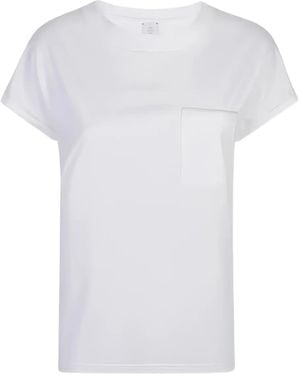 Eleventy Patch-Pocket Rolled-Cuff T-Shirt - White