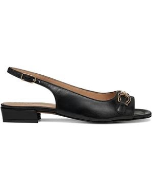 Geox 15 New Eraklia Horsebit Slingback Sandals - Black