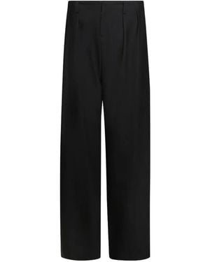 David Koma Double-Pleated Tailored Pants - Black