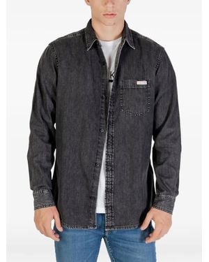 Calvin Klein Washed-Denim Shirt - Black