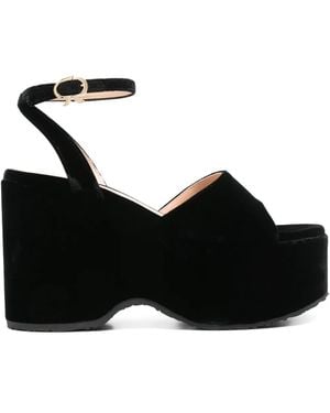 Gianvito Rossi 105Mm Velvet Sandals - Black