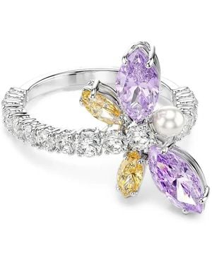 Swarovski X Ariana Grande Crystal-Embellished Butterfly-Motif Ring - White