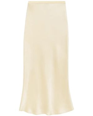Anine Bing Jupe Mi-Longue Bar En Soie - White