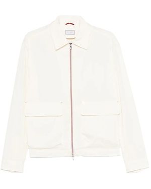 Brunello Cucinelli Flap-pocket Zip Jacket - White