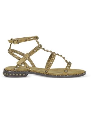 Ash Precious Stud-Embellished Sandals - Metallic