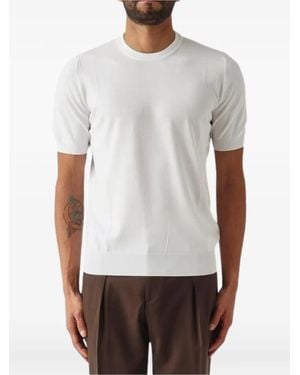 Gran Sasso Short-Sleeve Silk T-Shirt - White