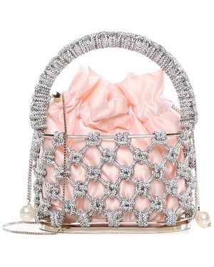 Rosantica Mini Holli Crystal-Embellishment Shoulder Bag - Pink