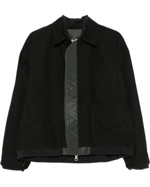 Sacai Reversible Zip-Fastening Jacket - Black