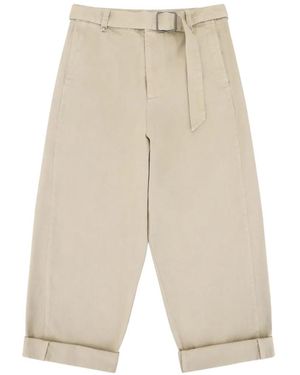 Entire studios Pantaloni Gully A Gamba Ampia Con Cintura - Bianco