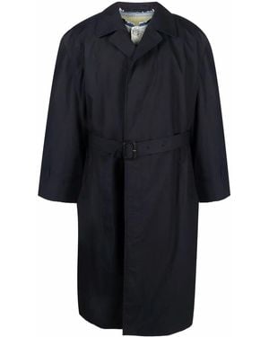 Maison Margiela Layered Cotton Trench Coat - Blue