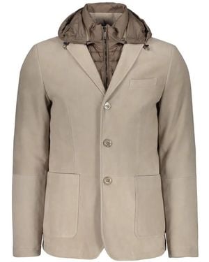 Moorer Bellotto-Ur Leather Jacket - Natural