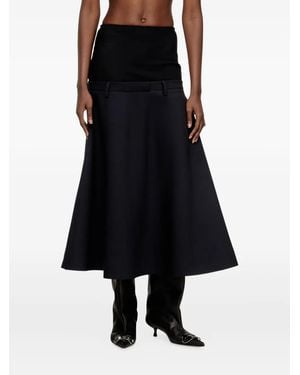 DIESEL Drop-Waist Flared Skirt - Black
