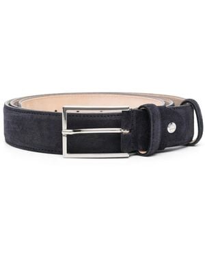 Doucal's Suede Buckle Belt - Black