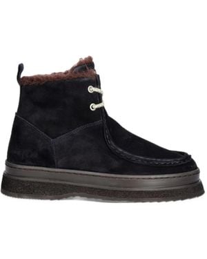 GANT Shearling-Lined Ankle Boots - Black