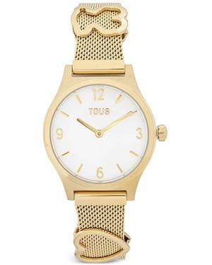 Tous Round-Face 30Mm Watch - Metallic