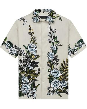 Amiri Overhemd Met Bloemenprint - Naturel