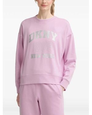 DKNY Sweat À Logo Imprimé - Pink