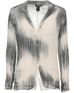 Avant Toi Long-Sleeve Buttoned Blazer - Grey