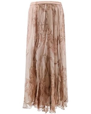 Mes Demoiselles Gigi Floral-Pattern Maxi Skirt - Natural