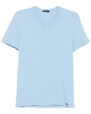 Tom Ford V-Neck Short-Sleeve T-Shirt - Blue