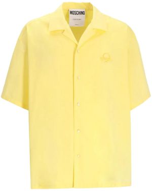 Moschino Short-Sleeve Button-Up Shirt - Yellow