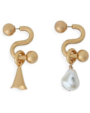 Sportmax Sculptural Asymmetric Earrings - Metallic