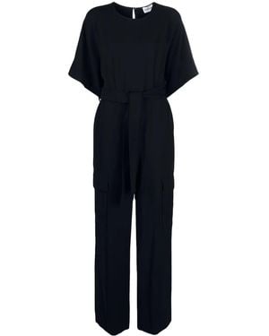P.A.R.O.S.H. Poker Short-Sleeve Jumpsuit - Black
