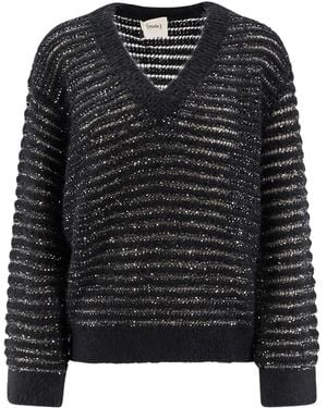 Nude Pull Orné De Sequins - Black