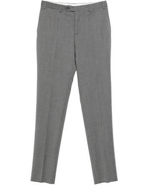 Canali Frayed Wool Trousers - Grey