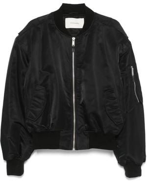 Entire studios Cropped Bomber Jacket - Black