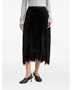 Munthe Pleated midi skirt - Negro