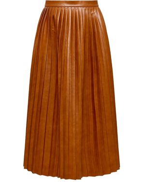 MM6 by Maison Margiela Jupe Mi-Longue À Design Plissé - Brown