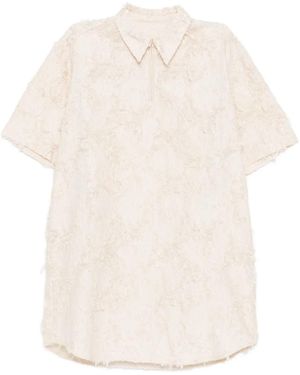 JNBY Jacquard Short-Sleeves Dress - White