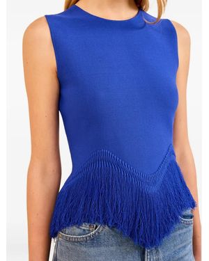 Ulla Johnson Koa Fringed Top - Blue