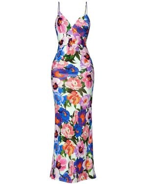 neon bodycon dress Botanical Beauty Floral Mesh Midi Dress main image 0
