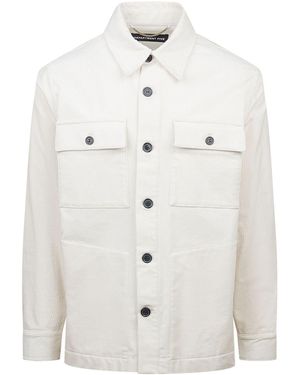 Department 5 Logo-Patch Shirt Jacket - White