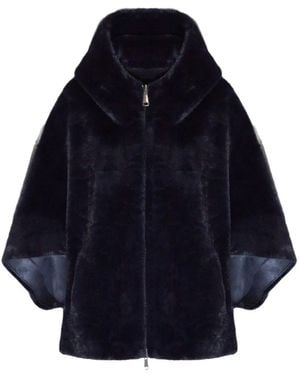 Lou Andrea Hooded Coat - Blue