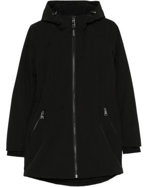 DKNY Hooded Zip-Up Jacket - Black
