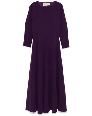 Blanca Vita Crepe-Texture Midi Dress - Purple