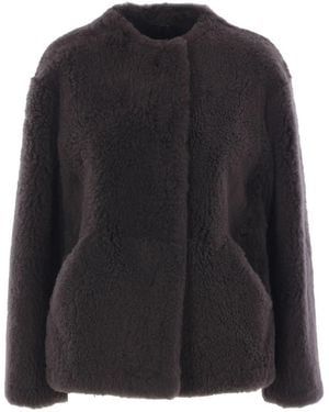 Max Mara Shearling Coat - Black