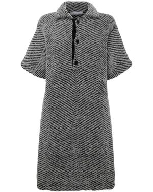 JW Anderson Strickkleid Mit Logo-Schild - Grau