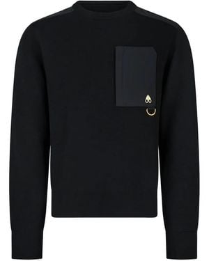 Moose Knuckles Jersey Elowan Con Bolsillo De Parche - Negro