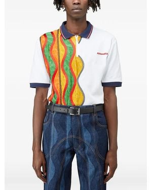 Ahluwalia Polo Estampado - Azul