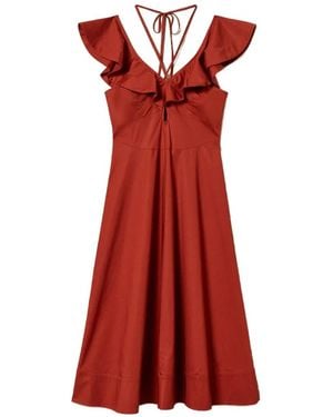 Twinset Ruffled Midi Dress - Red