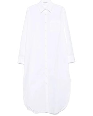 Frankie Shop Robe-Chemise Helena À Coupe Mi-Longue - Blanc