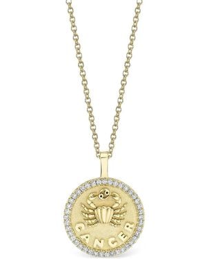 Anita Ko 18K Diamond-Frame Cancer-Pendant Necklace - Metallic