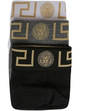 Versace Drie Greca Medusa Head Slips - Zwart