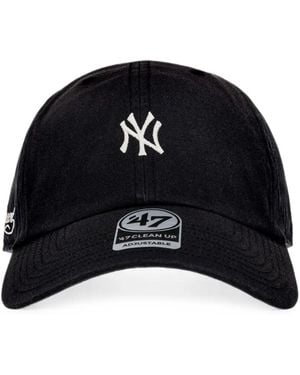 Represent X 47 New York Yankees Logo-Embroidered Baseball Cap - Black